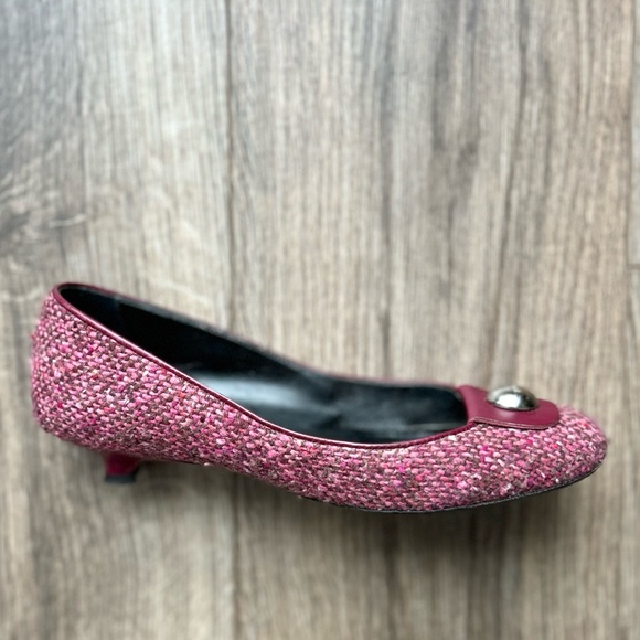 Furla Raspberry Tweed Kitten Heels | 35 - Picture 3 of 11